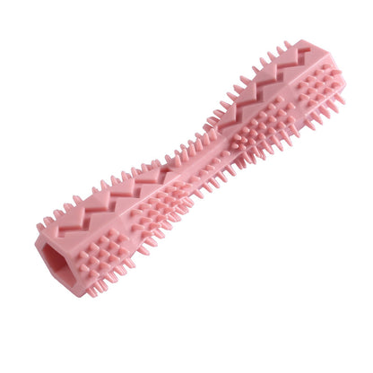 Durable Dog Chew Stick, Toothbrush For Tooth Cleaning And Massage - Soft Rubber Pet Toy