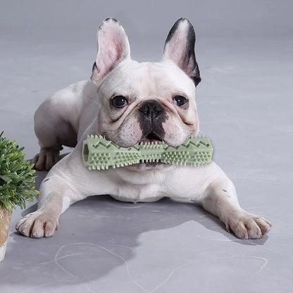 Durable Dog Chew Stick, Toothbrush For Tooth Cleaning And Massage - Soft Rubber Pet Toy