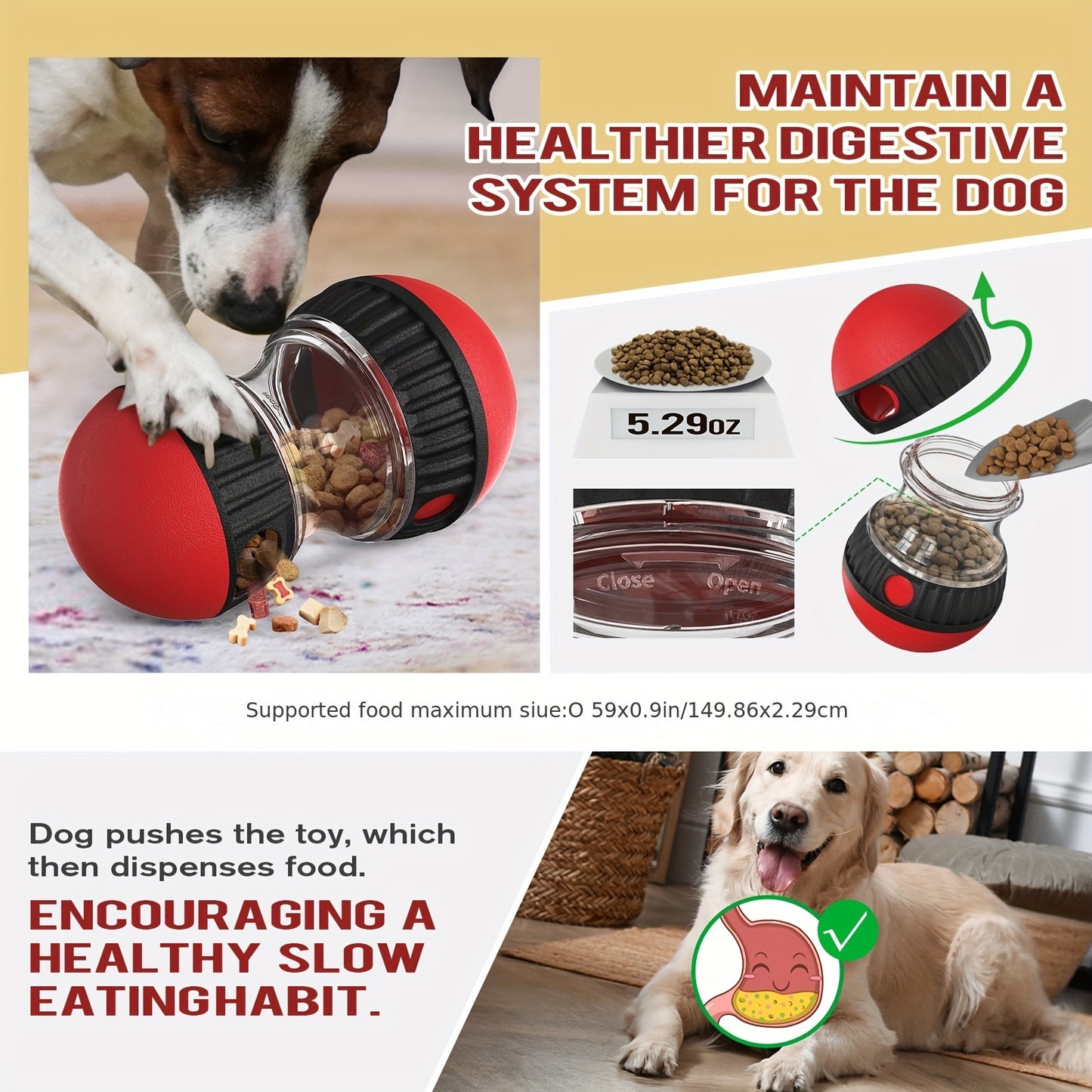 1pc Dogs Toy To Hide Food, Slow Feeding Toy, Ball-shaped Toys, Enjoy Interactive And Educational Dog Toys